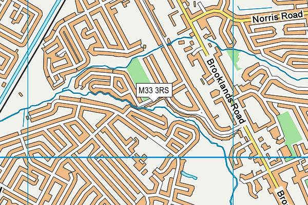 M33 3RS map - OS VectorMap District (Ordnance Survey)