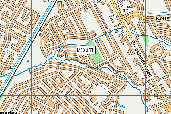 M33 3RT map - OS VectorMap District (Ordnance Survey)