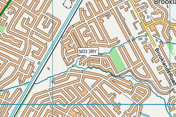 M33 3RY map - OS VectorMap District (Ordnance Survey)