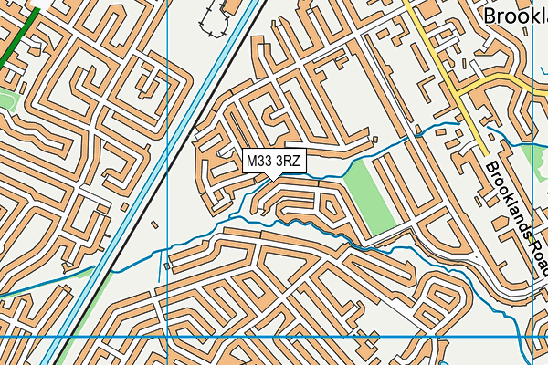 M33 3RZ map - OS VectorMap District (Ordnance Survey)