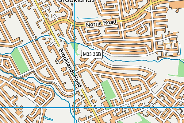 M33 3SB map - OS VectorMap District (Ordnance Survey)