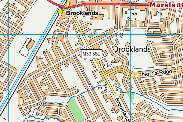 M33 3SL map - OS VectorMap District (Ordnance Survey)