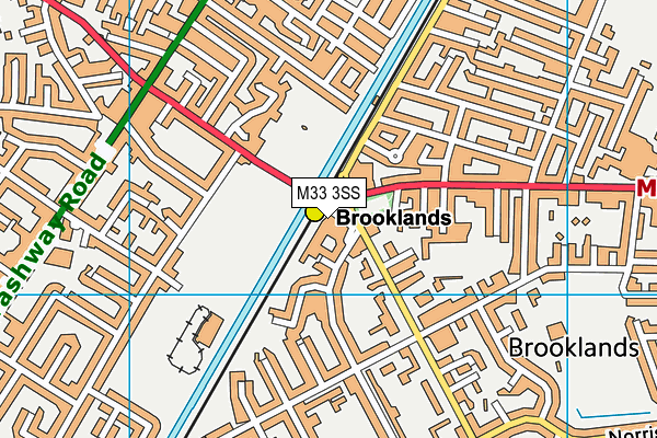 M33 3SS map - OS VectorMap District (Ordnance Survey)