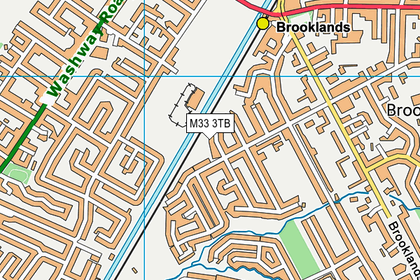 M33 3TB map - OS VectorMap District (Ordnance Survey)