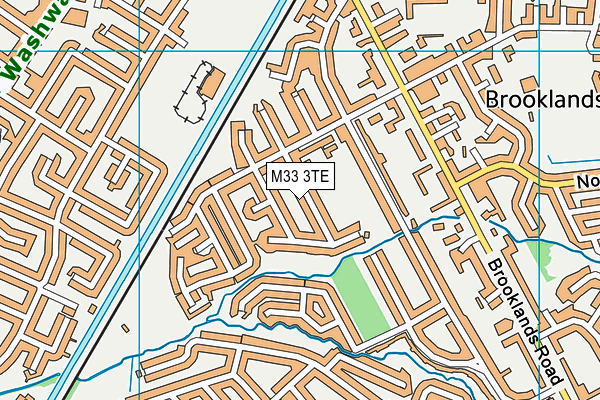 M33 3TE map - OS VectorMap District (Ordnance Survey)