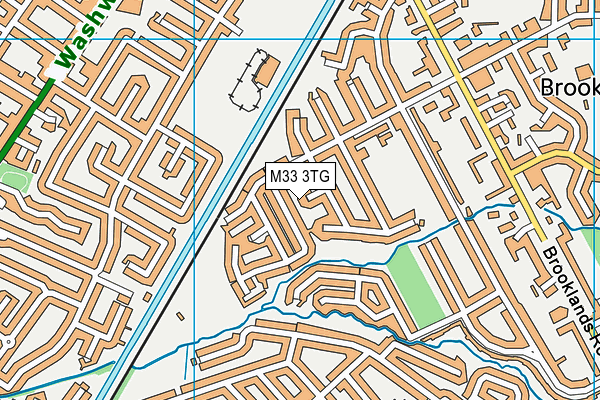M33 3TG map - OS VectorMap District (Ordnance Survey)