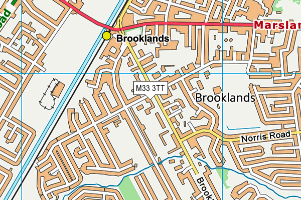 M33 3TT map - OS VectorMap District (Ordnance Survey)