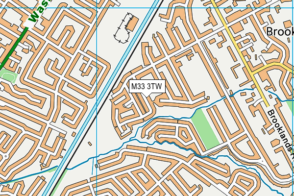 M33 3TW map - OS VectorMap District (Ordnance Survey)