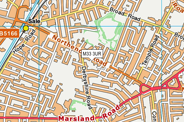 M33 3UR map - OS VectorMap District (Ordnance Survey)
