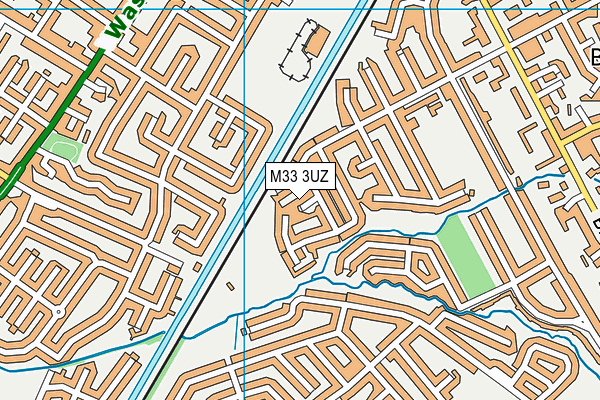 M33 3UZ map - OS VectorMap District (Ordnance Survey)