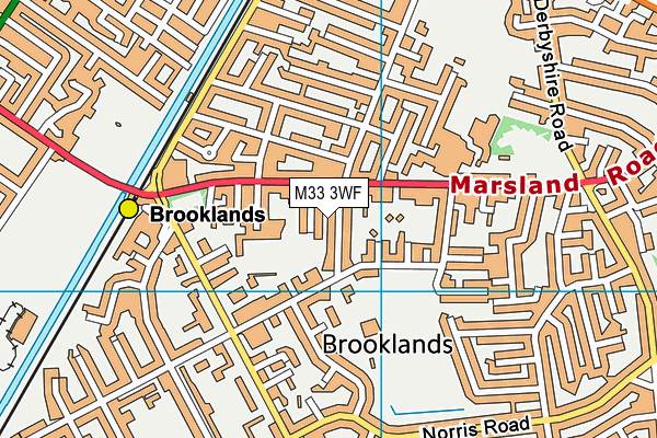 M33 3WF map - OS VectorMap District (Ordnance Survey)