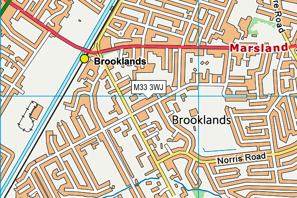 M33 3WJ map - OS VectorMap District (Ordnance Survey)