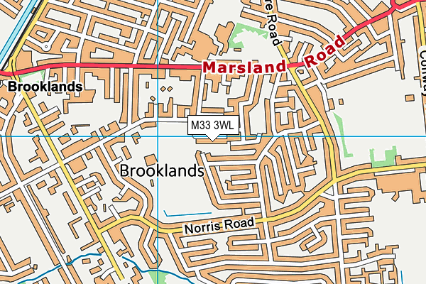 M33 3WL map - OS VectorMap District (Ordnance Survey)