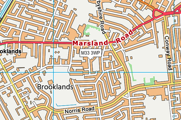 M33 3WP map - OS VectorMap District (Ordnance Survey)
