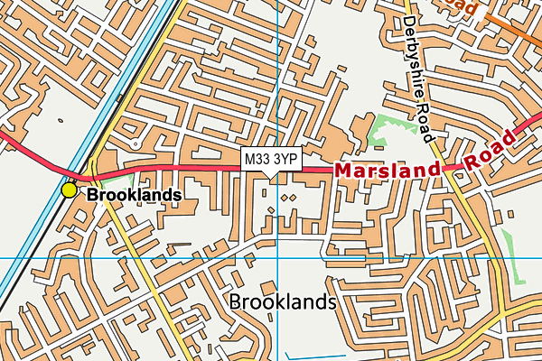 M33 3YP map - OS VectorMap District (Ordnance Survey)