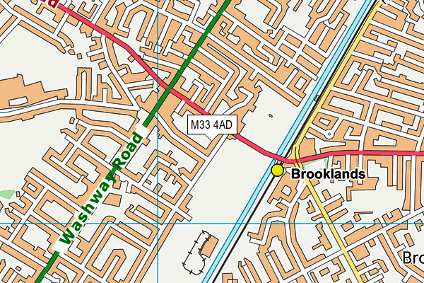 M33 4AD map - OS VectorMap District (Ordnance Survey)