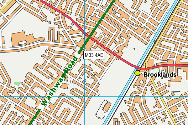 M33 4AE map - OS VectorMap District (Ordnance Survey)