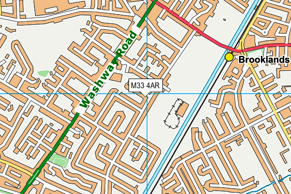 M33 4AR map - OS VectorMap District (Ordnance Survey)