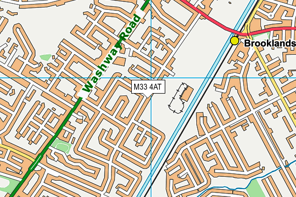Walton Park map (M33 4AT) - OS VectorMap District (Ordnance Survey)