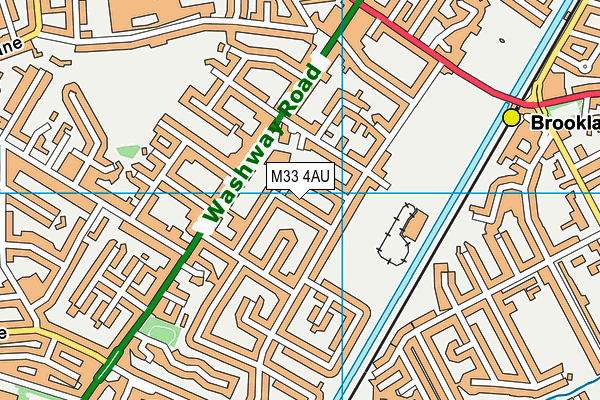 M33 4AU map - OS VectorMap District (Ordnance Survey)