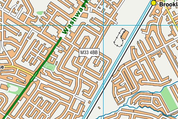 M33 4BB map - OS VectorMap District (Ordnance Survey)