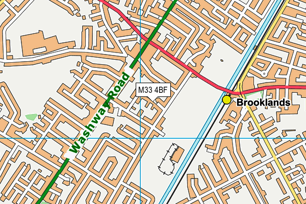 M33 4BF map - OS VectorMap District (Ordnance Survey)