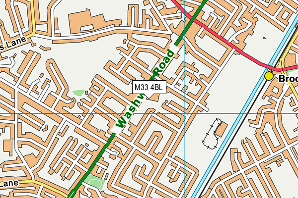 M33 4BL map - OS VectorMap District (Ordnance Survey)