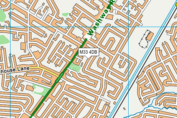 M33 4DB map - OS VectorMap District (Ordnance Survey)