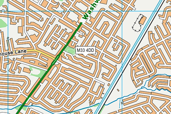 M33 4DD map - OS VectorMap District (Ordnance Survey)