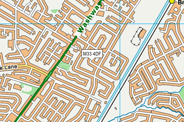 M33 4DF map - OS VectorMap District (Ordnance Survey)
