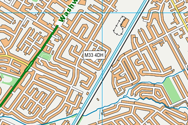 M33 4DH map - OS VectorMap District (Ordnance Survey)