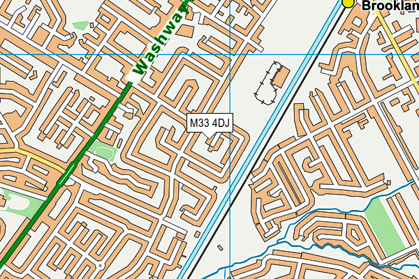 M33 4DJ map - OS VectorMap District (Ordnance Survey)