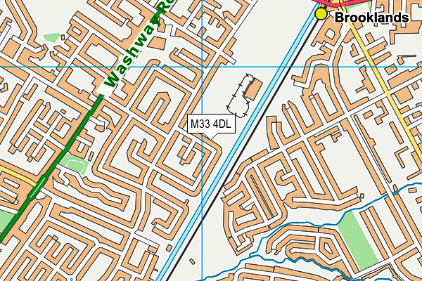 M33 4DL map - OS VectorMap District (Ordnance Survey)