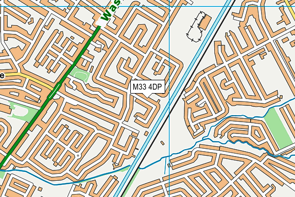 M33 4DP map - OS VectorMap District (Ordnance Survey)