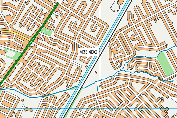 M33 4DQ map - OS VectorMap District (Ordnance Survey)
