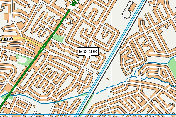 M33 4DR map - OS VectorMap District (Ordnance Survey)