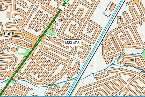 M33 4DS map - OS VectorMap District (Ordnance Survey)