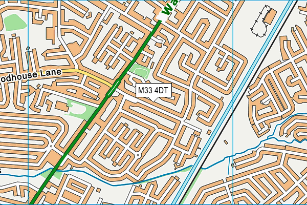 M33 4DT map - OS VectorMap District (Ordnance Survey)