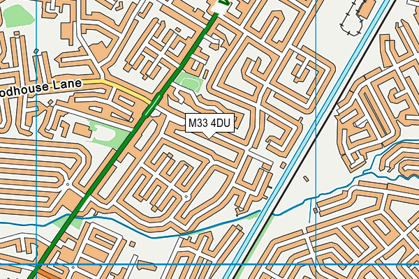 M33 4DU map - OS VectorMap District (Ordnance Survey)