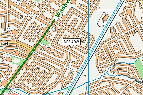 M33 4DW map - OS VectorMap District (Ordnance Survey)