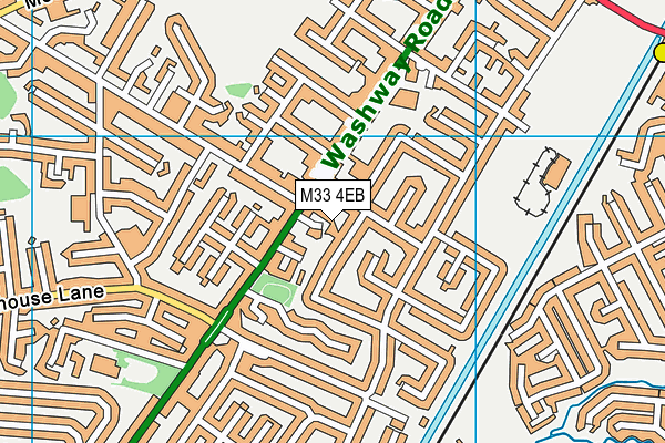 M33 4EB map - OS VectorMap District (Ordnance Survey)