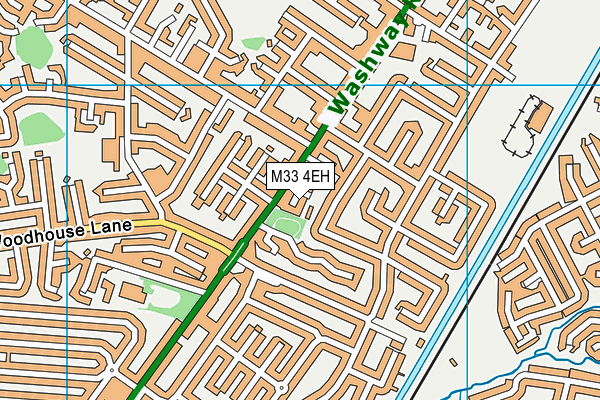 M33 4EH map - OS VectorMap District (Ordnance Survey)