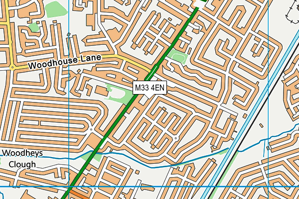 M33 4EN map - OS VectorMap District (Ordnance Survey)