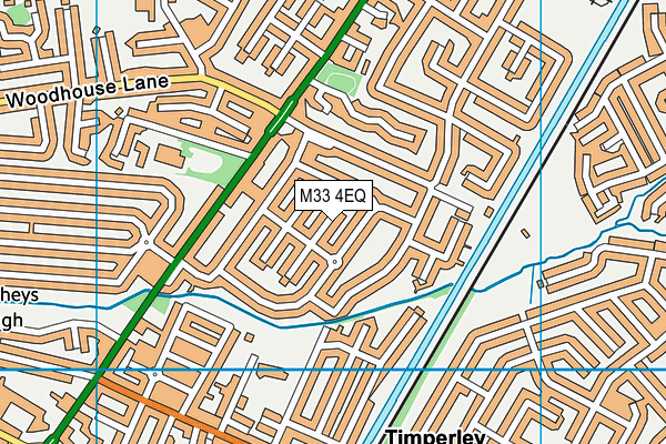 M33 4EQ map - OS VectorMap District (Ordnance Survey)