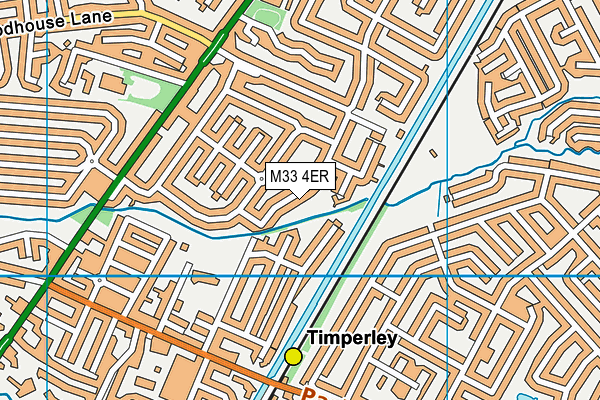 M33 4ER map - OS VectorMap District (Ordnance Survey)