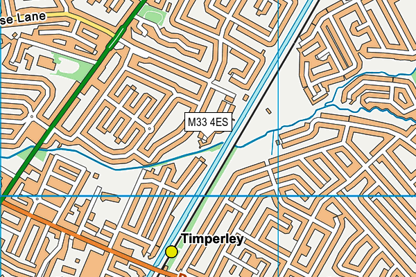 M33 4ES map - OS VectorMap District (Ordnance Survey)