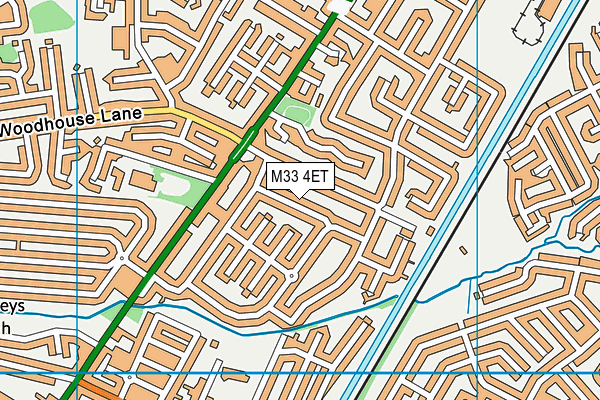 M33 4ET map - OS VectorMap District (Ordnance Survey)