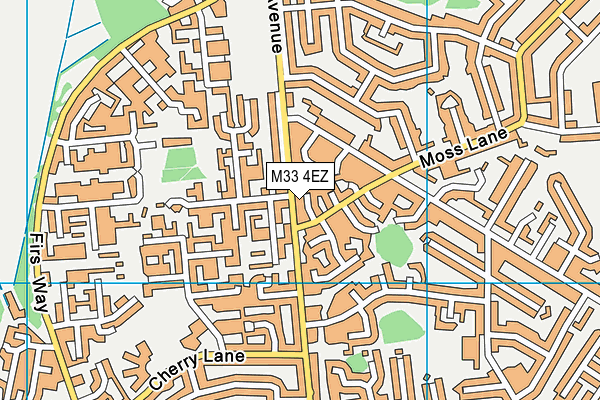 M33 4EZ map - OS VectorMap District (Ordnance Survey)