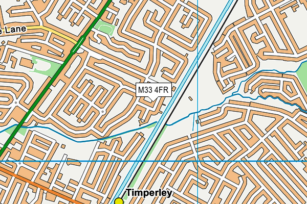 M33 4FR map - OS VectorMap District (Ordnance Survey)