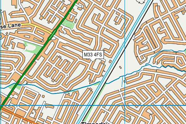 M33 4FS map - OS VectorMap District (Ordnance Survey)